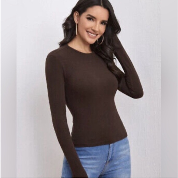 SPANX NWT Classic Longsleeve Plus Crew medium Bittersweet (brown) Shapewear - Picture 1 of 16